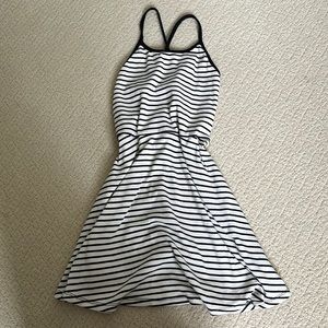 Tucker + Tate black and white stripped dress